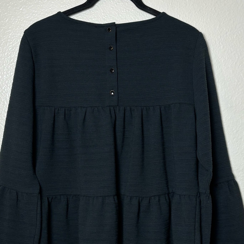 J.Crew Button-Back Tiered Bell-Sleeve Top Woman's Size Medium - Picture 11 of 16